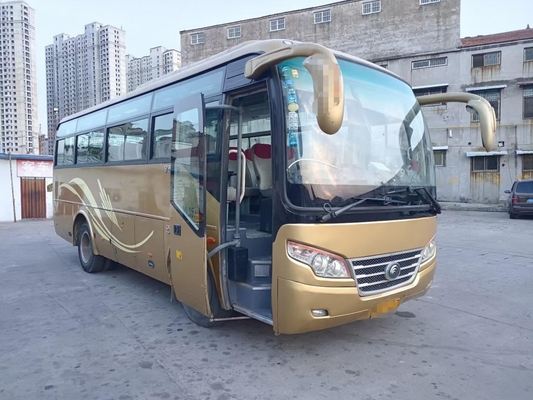 Suspension Yuchai 160hp 35seats Front Engine de ressort de plat d'autobus de Second Hand Yutong d'entraîneur