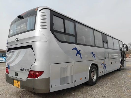 Les sièges utilisés 12 du bus touristique 54 mètre main un plus haut KLQ6125 de couleur argentée de portes à deux battants de moteur de cylindres de Yuchai 6 la 2ème