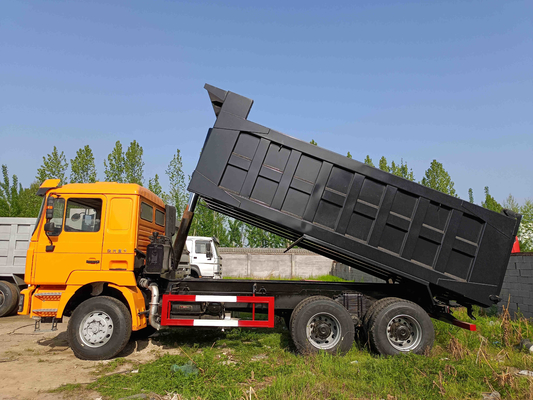 la 2ème cabine de toit plat de camion de main 8,7 mètres rapidement de boîte de vitesse 380hp 6×4 a utilisé le camion à benne basculante de SHACMAN De LONG F3000