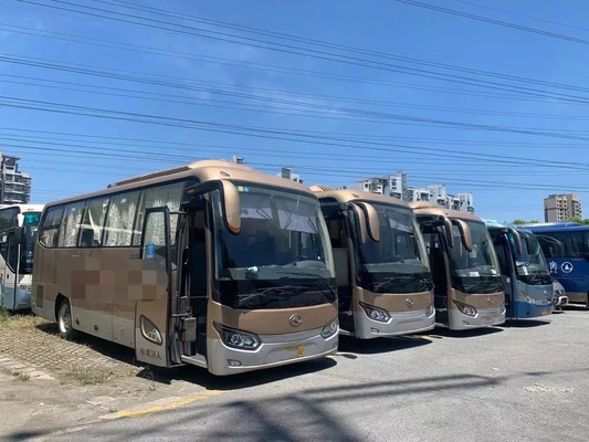 Entraîneur utilisé Bus Weichai Engine 34 sièges couleur d'or de 2018 ans 8 mètres de 2ème main Kinglong XMQ6802