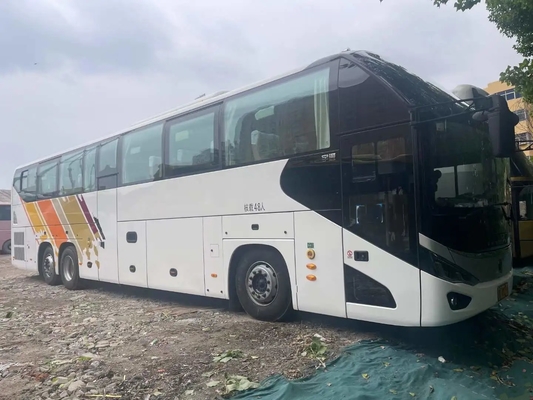 Moteur certainement grand de Weichai de sièges du compartiment de bagage d'autobus d'occasion le double 48 avec l'a/c a utilisé le bus touristique ZK6137