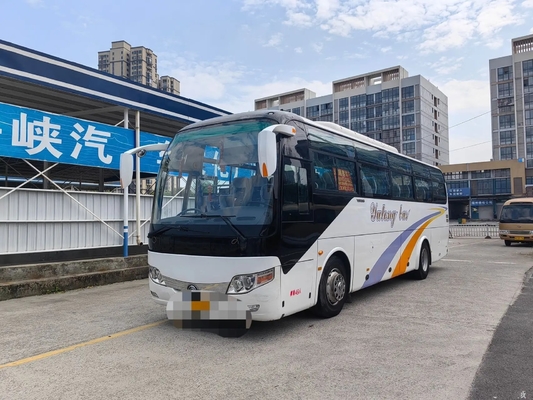 Le car utilisé Leaf Spring EURO IV d'autobus le moteur 245hp 10,5 de Yuchai de 49 sièges mètre les 2èmes jeunes Tong Bus ZK6107 de main