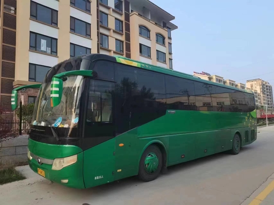 Car de luxe Green Color de sièges des autobus de fond 55 2017 autobus ZK6127 de Yutong d'occasion de transmission manuelle d'an