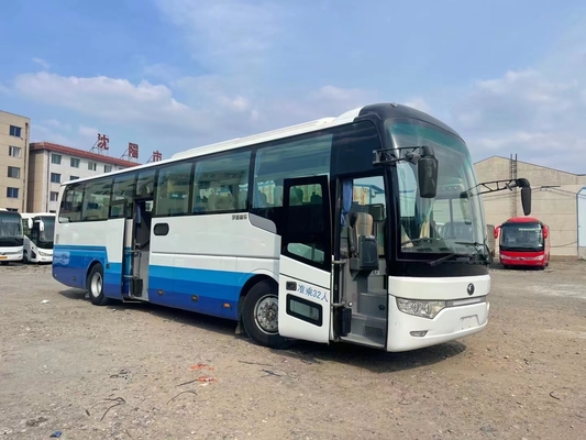 Autobus moyen utilisé ZK6122 de Yutong de main du porte-bagages LHD/RHD 2ème de porte du moteur 336hp de Weichai de sièges de l'autobus 32 de voyage