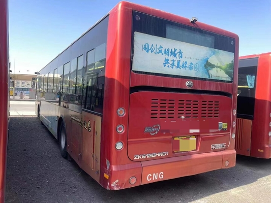 Autobus urbain d'occasion 49 places 100 passagers Yutong Zk6125 Cng Moteur double porte