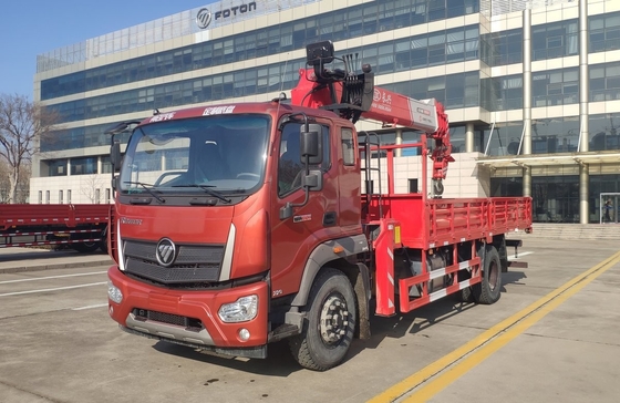 Foton Truck monté grue 4*2 mode de conduite 9 tonnes cabine unique 220hp conduite à gauche