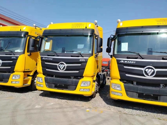 Nouveaux camions tracteurs 6*4 Foton GTL Cheval 510 chevaux Couleur jaune 10 pneus automatique 2021 Année