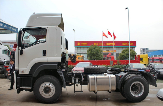 4x2 Tracteur camion à un seul couvercle ISUZU Moteur diesel moteur 350 ch Euro 4 émission Singe et demi-cabine
