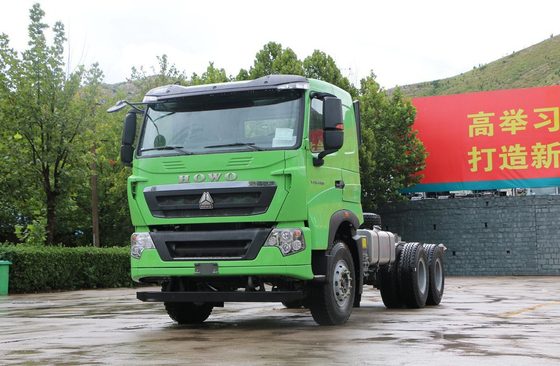 6*4 fournisseurs de camions à ordures Sinotruck Howo T7H Couleur verte 6 cylindres 400 ch Moteur puissant