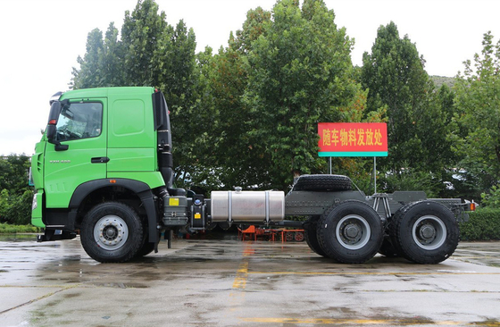 6*4 fournisseurs de camions à ordures Sinotruck Howo T7H Couleur verte 6 cylindres 400 ch Moteur puissant