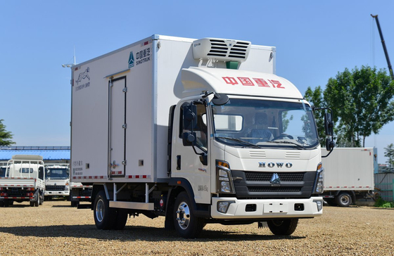 Camion congélateur à vendre Camion Sinotruck Howo 4*2 Camion réfrigérateur à un seul essieu Camion fourgon Carton 20 cubic
