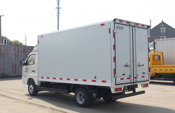 Mini Box Truck 3,7 mètres Van Box avec 2 portes Cabine simple avec A / C Moteur à essence 6 pneus