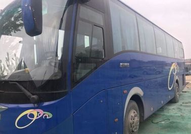 Taille d'autobus de la bonne condition 3600mm de sièges de l'autobus 51 d'entraîneur utilisée par couleur bleue de marque de Sunlong