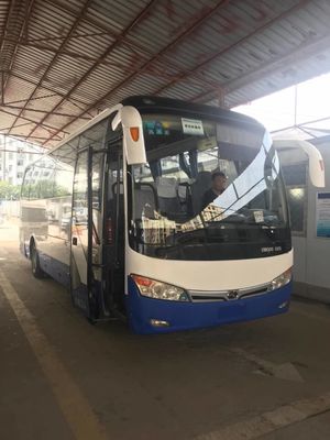 Autobus de main de Sencond de bus touristique utilisé par marque de Kinglong XMQ6898 39seats avec la bonne condition bleue et blanche de moteur d'arrière à C.A. de couleur