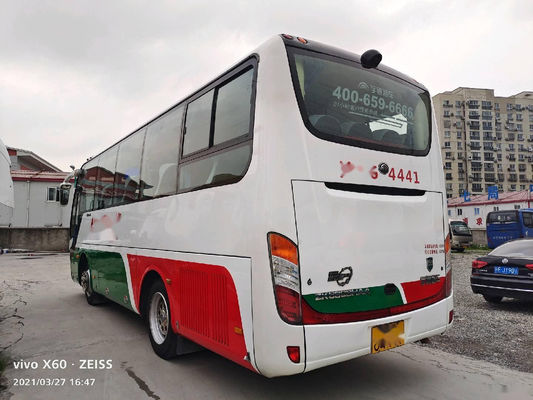 Yutong utilisé transporte ZK6808 35 pose kilomètre d'autobus de passager du moteur 147kw de Yuchai le bas