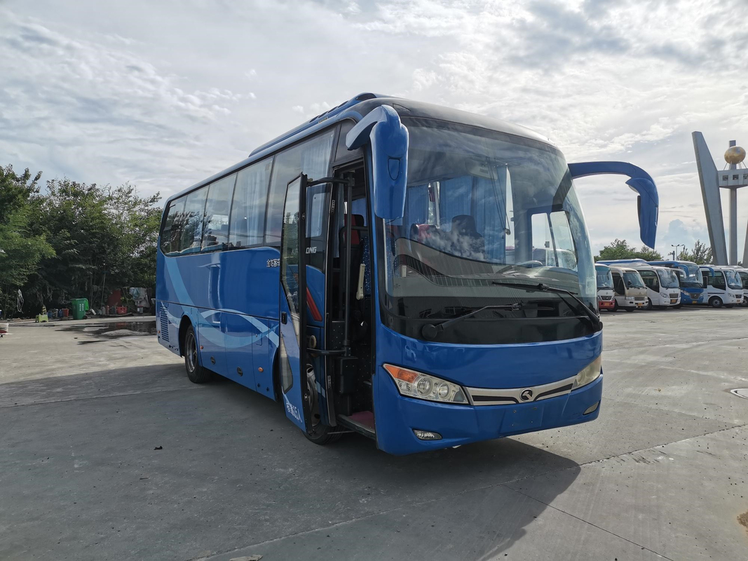 XMQ6802 a utilisé l'autobus Kinglong a laissé à l'entraîneur de direction 35seats la suspension électrique d'airbag de YC4G 147kw