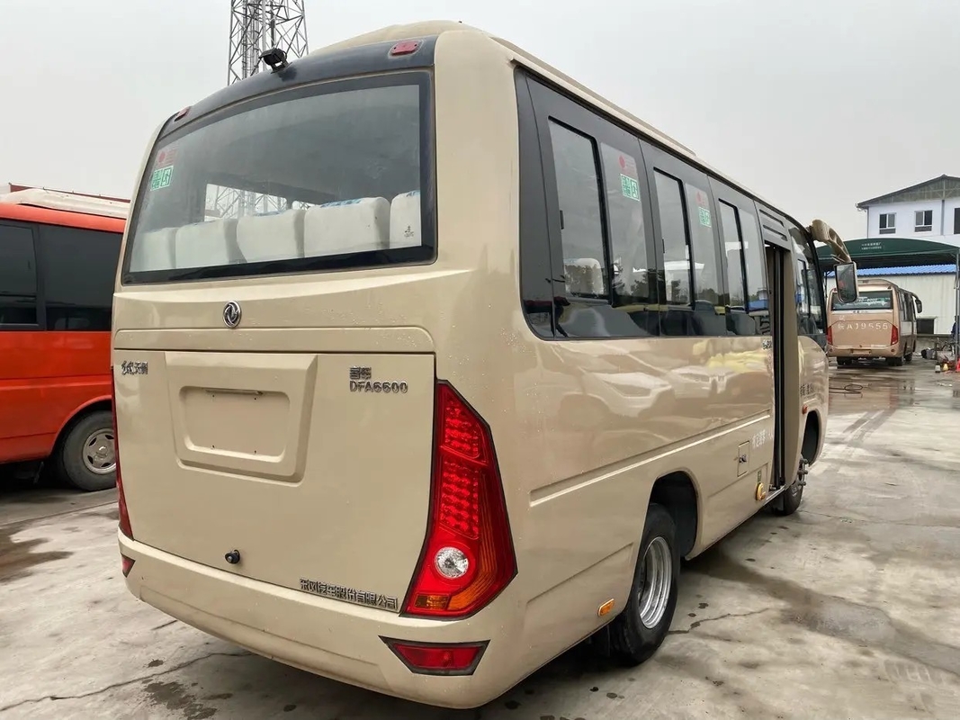 2ème autobus de main glissant le climatiseur Uesd Dongfeng Mini Bus DFA6600 de sièges du moteur 19 de Windows Yuchai