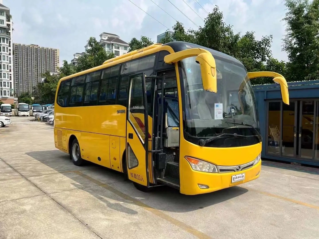 Autobus utilisé XMQ6759 de Kinglong de main de fenêtre de glissement de la transmission manuelle a/c de sièges du moteur 33 de Yuchai d'autobus de passager 2ème