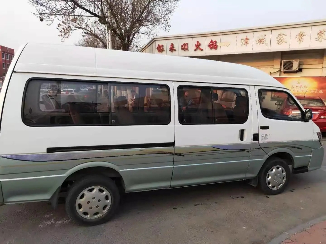 Minibus utilisé SY6548 de main de grand Hiace de Mini Coach High Roof 14 de glissement des sièges JINBEI 2ème climatiseur de fenêtre