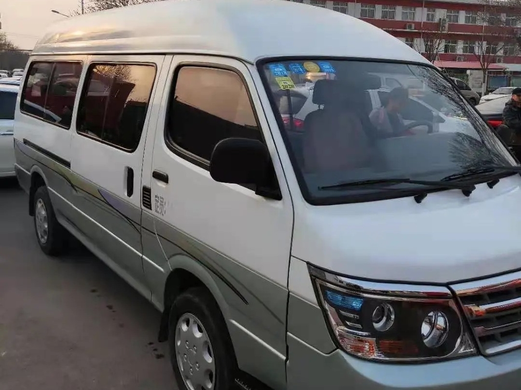 Minibus utilisé SY6548 de main de grand Hiace de Mini Coach High Roof 14 de glissement des sièges JINBEI 2ème climatiseur de fenêtre