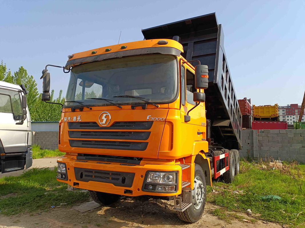 la 2ème cabine de toit plat de camion de main 8,7 mètres rapidement de boîte de vitesse 380hp 6×4 a utilisé le camion à benne basculante de SHACMAN De LONG F3000