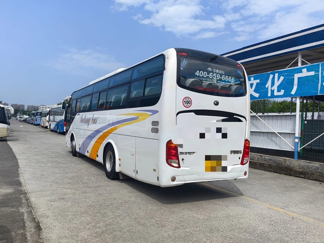 Le car utilisé Leaf Spring EURO IV d'autobus le moteur 245hp 10,5 de Yuchai de 49 sièges mètre les 2èmes jeunes Tong Bus ZK6107 de main
