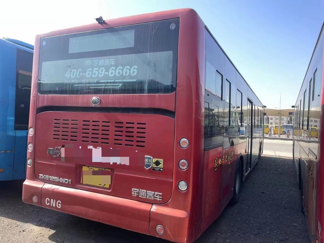 Autobus urbain d'occasion 49 places 100 passagers Yutong Zk6125 Cng Moteur double porte