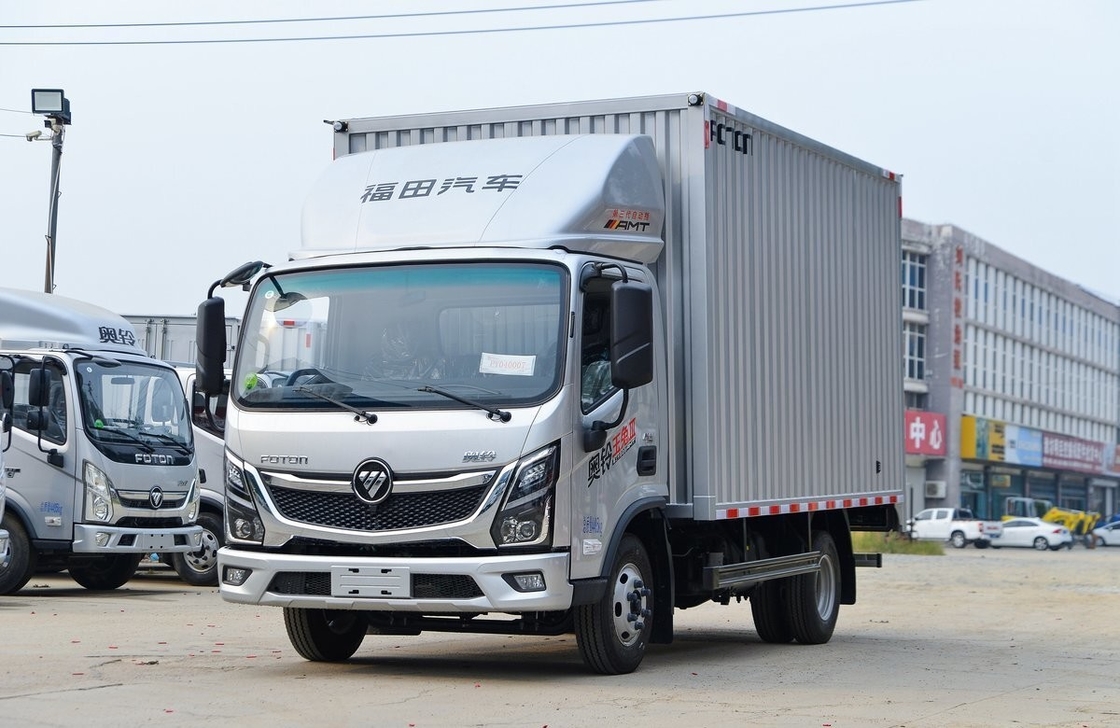 Camions légers d'occasion pour le fret Foton 4,14 mètres de long Box Double pneus arrière