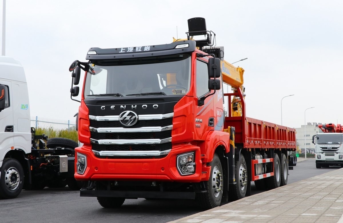 Modèle de conduite 8*4 Cran de camion de possession préalable Hongyan monté à 350 chevaux Euro 6