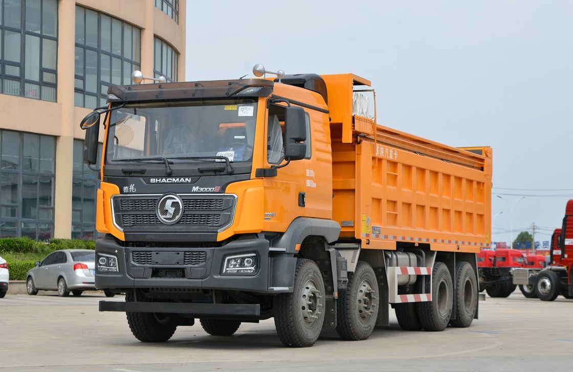 Vente de camion de décharge 8*4 usagé Shacman 430 chevaux Moteur GNC M3000S 11 mètres de long A/C