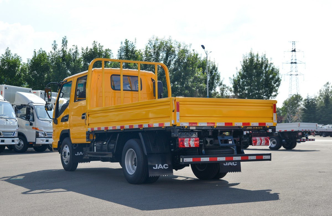 Camion mini-cargo d'occasion Double cabine 2+3 places Vitesse 100 km/h JAC Camion à camion à boîte plate
