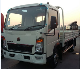 3 tonnes Longueur du camion Chargement du réservoir Howo 4*2 Boîte plate Camion de camions Single cabine RHD Euro 2