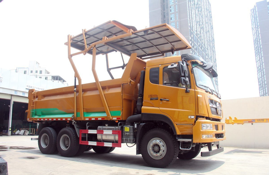 Camion chinois Nouveaux débris de construction urbaine 6*4 Mode de conduite 10 Pneus toit bas Direction à gauche