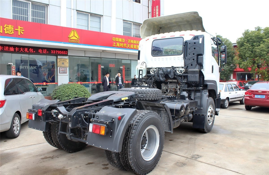 4x2 Tracteur camion à un seul couvercle ISUZU Moteur diesel moteur 350 ch Euro 4 émission Singe et demi-cabine