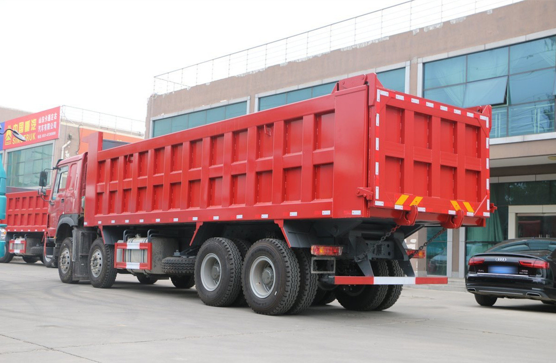 Chariot de décharge Sino Howo 76 Cabine plate 8*4 Chariot à bascule 30-50 tonnes Chargement de 12 pneus LHD&RHD