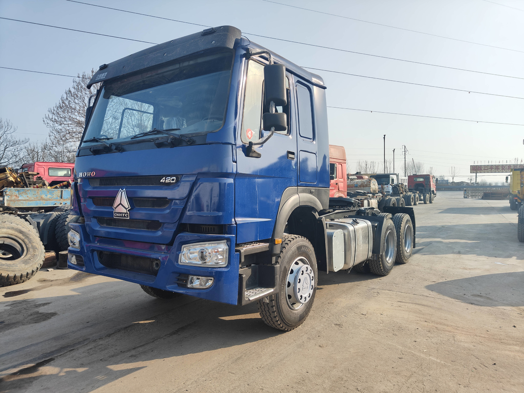 Utilisé 420 Howo Tracteurs 6*4 Mode de conduite 12 roues Tête de remorque Euro 3 Utilisation en Afrique