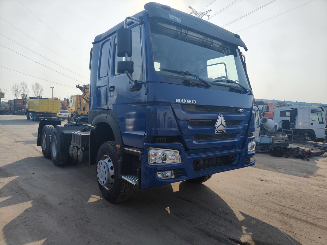 Utilisé 420 Howo Tracteurs 6*4 Mode de conduite 12 roues Tête de remorque Euro 3 Utilisation en Afrique