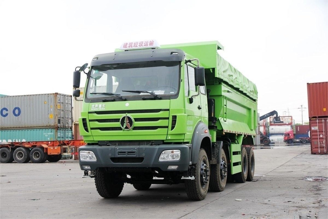 Camion de décharge lourd Beiben 336HP 8X4 6,4m Nouveau couvercle de bâche écologique