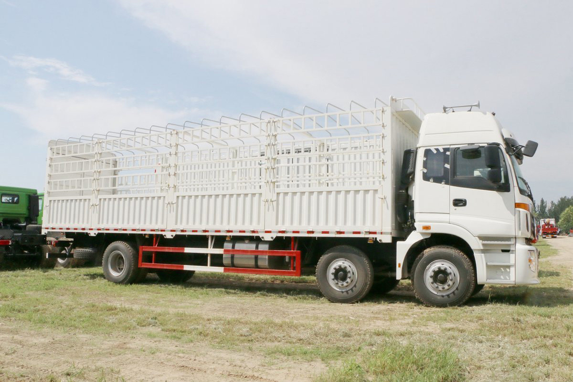 Foton Auman Stake Truck Série 6 Poids lourd Truck Diesel 8 vitesses 245HP 6X2 9,53m Corps blanc