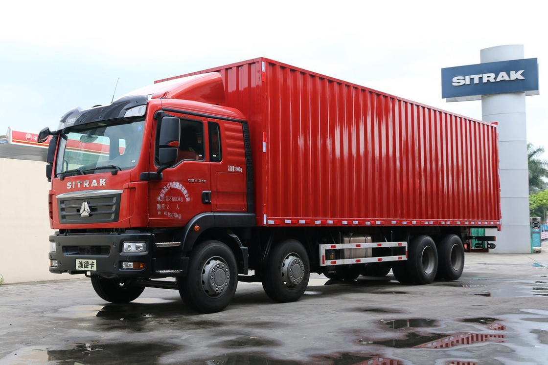 Air conditionné déflecteur double essieu arrière C5H modèle diesel 310HP 8*4 9.52M SITRAK camionnette