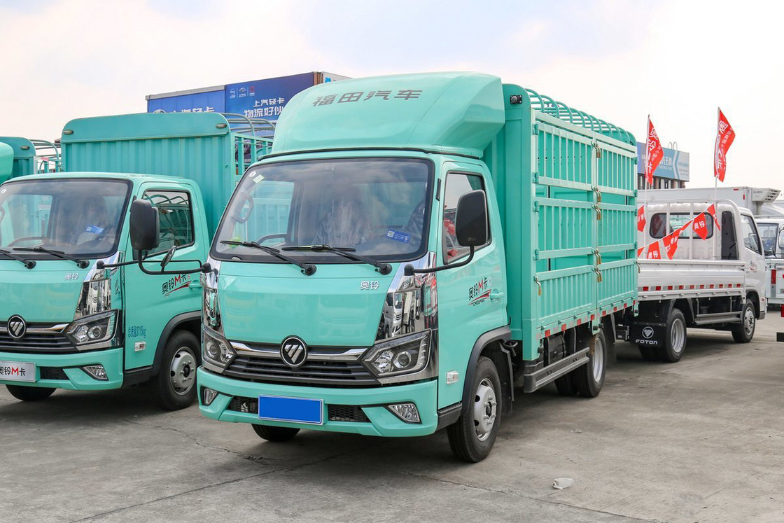 Foton Auman Mini Truck 2.0L 127HP CNG 3.815m haut plafond déflecteur clôture Truck sièges absorbant les chocs
