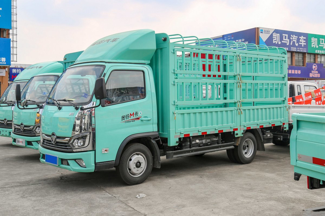 Foton Auman Mini Truck 2.0L 127HP CNG 3.815m haut plafond déflecteur clôture Truck sièges absorbant les chocs