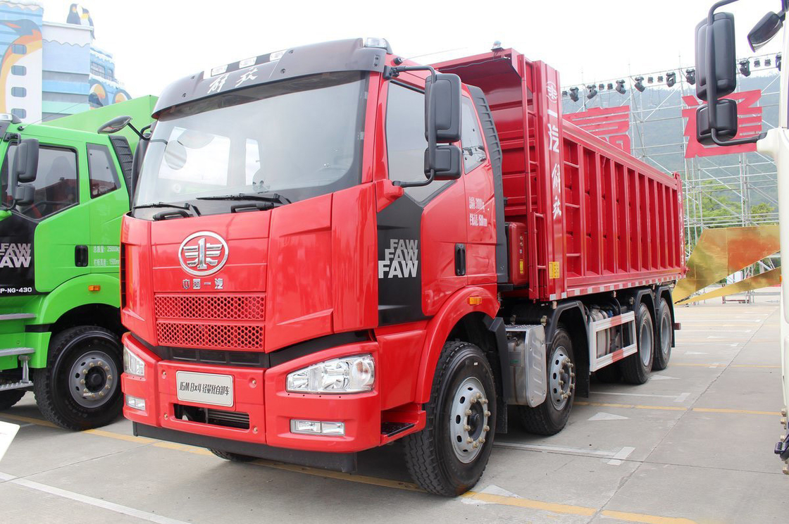 FAW Jiefang Dump Truck J6M Heavy Truck Diesel 350 chevaux siège à rangée unique 8x4 6,5m boîte de chargement arrière