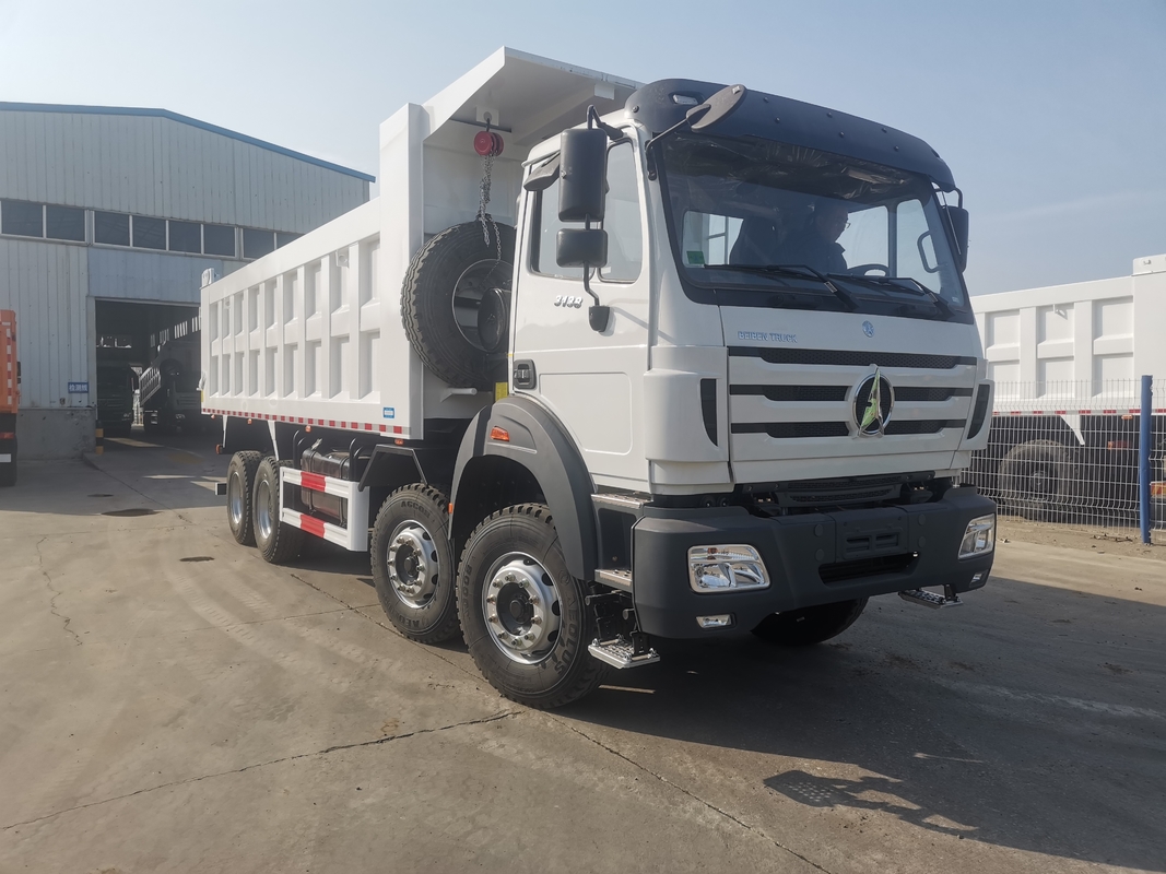Nouveau camion à ordures Beiben 8*4 Couleur blanche Weichai 380 ch Turbochargé Euro 2 Utilisation en Afrique