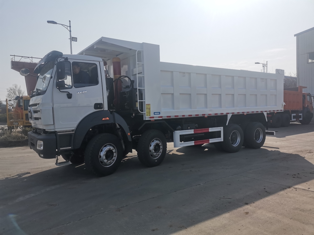 Nouveau camion à ordures Beiben 8*4 Couleur blanche Weichai 380 ch Turbochargé Euro 2 Utilisation en Afrique