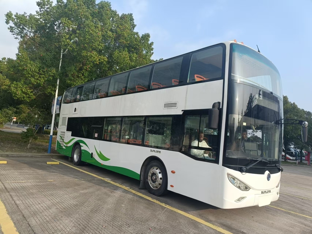 Autobus touristique d'occasion de luxe 37 places à deux étages RHD Weichai moteur Diesel Bus Sunlong SLK6126