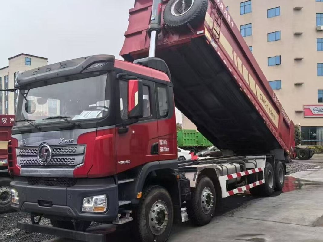 Camion à conteneurs d'occasion pour les mines Shacman Weichai 430 chevaux Levé avant 8*4 Mode de conduite 12 Pneus Lhd 50 tonnes Chargement