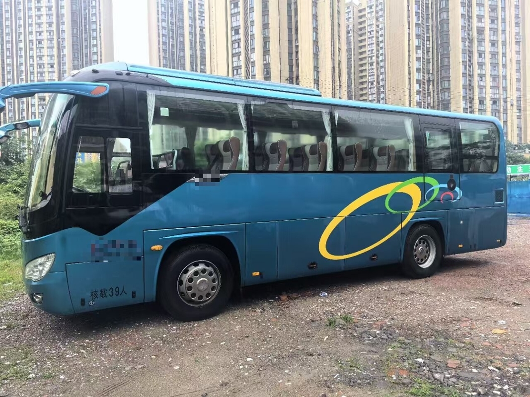 Luxury Used Coach K6906  Blue A/C Diesel Engine Leaf 39 Seats Spring Suspension Long Distance