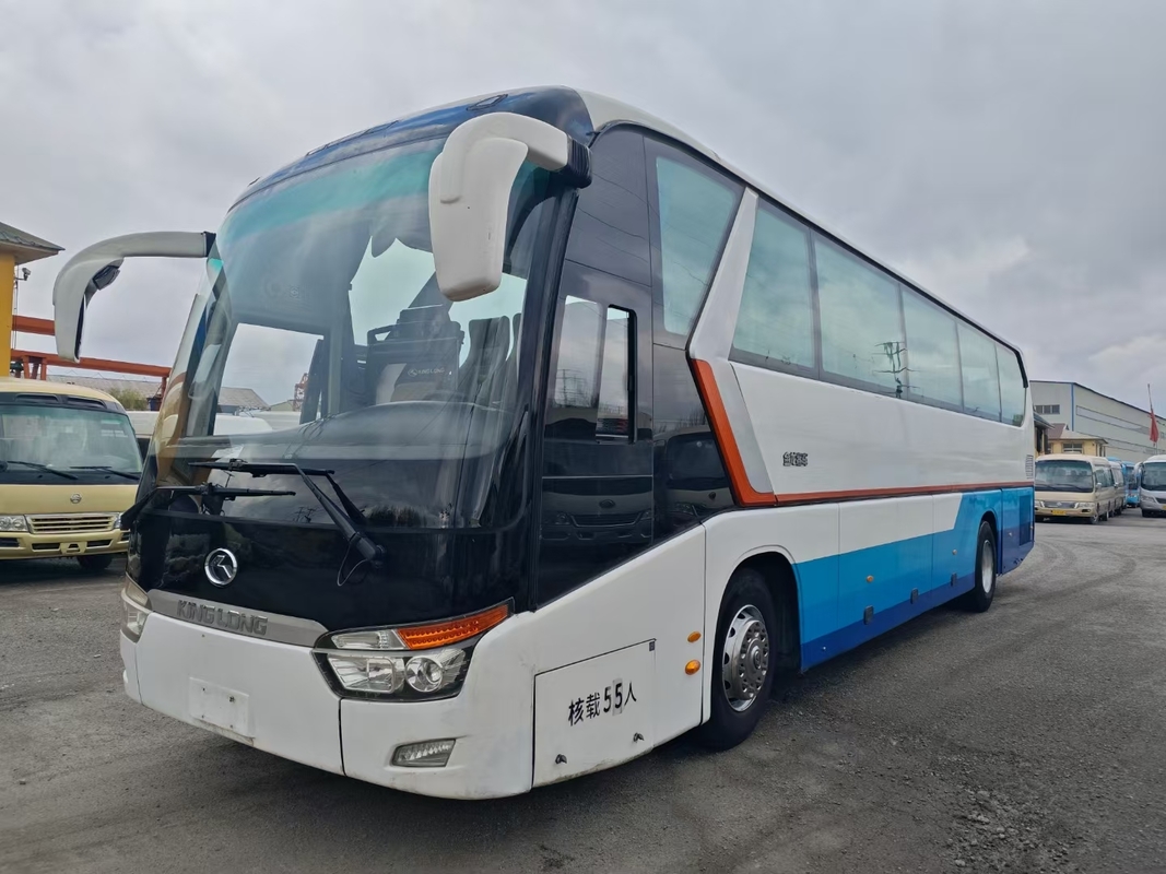 2020 Coach de seconde main 55 sièges 12 mètres Forme lisse Autobus King Long utilisé XMQ6129 Double porte