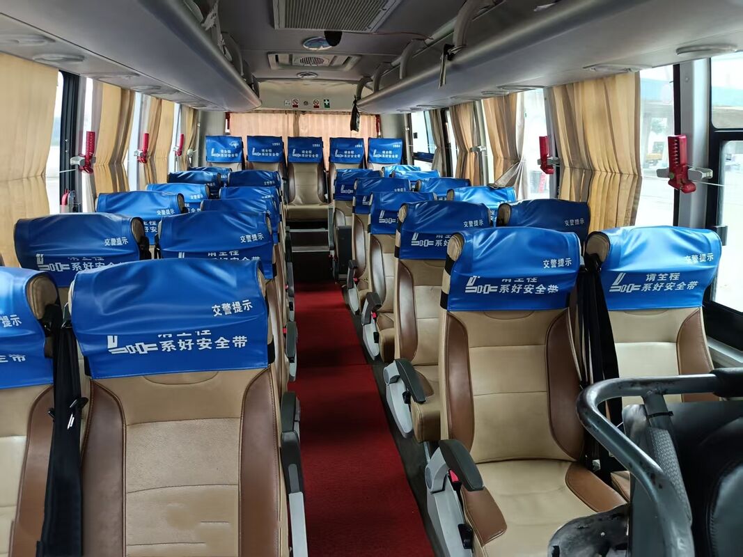 Used Kinglong Bus 30 Seater Luxury Leafspring Suspension Weichai Engine School Tour Bus Interurban Coach
